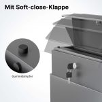 Terpo Samostoječi poštni nabiralnik – Antracit, 395 × 142 × 1150 mm Fasada, vrata, ograja