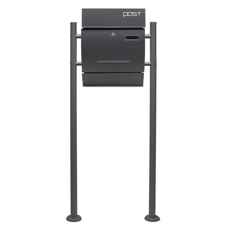 Terpo Samostoječi poštni nabiralnik – Antracit, 500 × 135 × 1200 mm Fasada, vrata, ograja