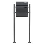 Terpo Samostoječi poštni nabiralnik – Antracit, 500 × 135 × 1200 mm Fasada, vrata, ograja