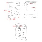 Terpo Samostoječi poštni nabiralnik – Antracit, 500 × 135 × 1200 mm Fasada, vrata, ograja