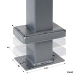 Terpo Samostoječi poštni nabiralnik – Antracit, 610 × 115 × 1500 mm Fasada, vrata, ograja