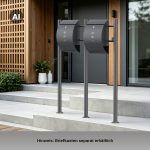 Terpo Samostoječi poštni nabiralnik – Antracit, 850 × 90 × 1200 mm Fasada, vrata, ograja