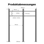 Terpo Samostoječi poštni nabiralnik – Antracit, 850 × 90 × 1200 mm Fasada, vrata, ograja