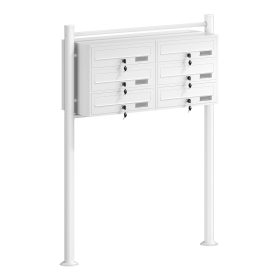 Terpo Samostoječi poštni nabiralnik – Bela, 945 × 270 × 1200 mm Fasada, vrata, ograja