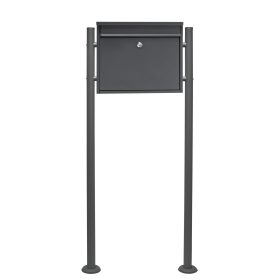 Terpo Samostoječi poštni nabiralnik V13, 500 × 150 × 1200 mm, barva antracitna, pocinkano jeklo Fasada, vrata, ograja
