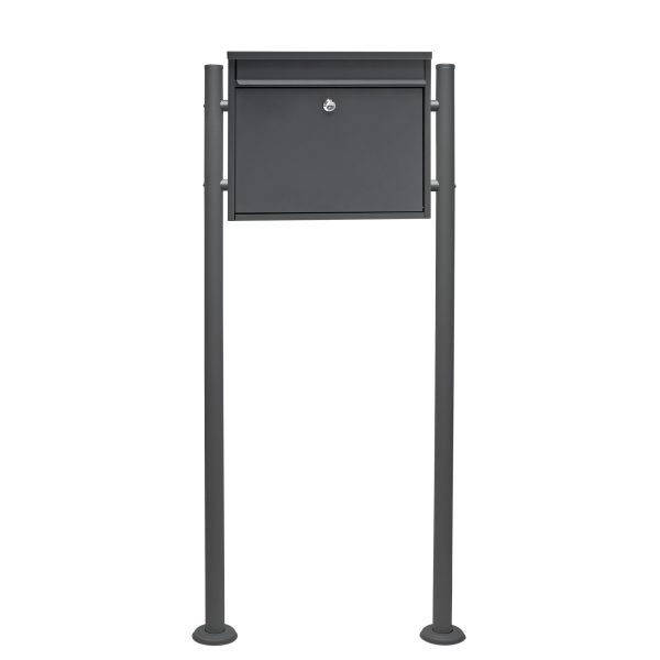 Terpo Samostoječi poštni nabiralnik V13, 500 × 150 × 1200 mm, barva antracitna, pocinkano jeklo Fasada, vrata, ograja
