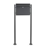 Terpo Samostoječi poštni nabiralnik V13, 500 × 150 × 1200 mm, barva antracitna, pocinkano jeklo Fasada, vrata, ograja