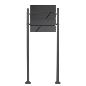 Terpo Samostoječi poštni nabiralnik V14 s časopisnikom, antracit, 120 cm Fasada, vrata, ograja