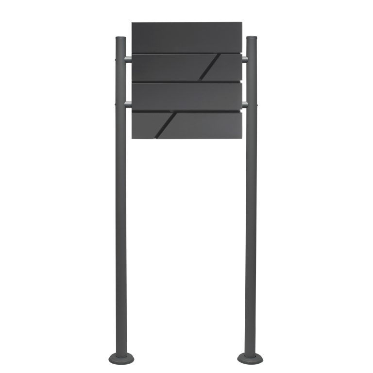 Terpo Samostoječi poštni nabiralnik V14 s časopisnikom, antracit, 120 cm Fasada, vrata, ograja