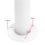 Terpo Samostoječi sklop 4 poštnih predalov, bel, 270 × 513 × 1500 mm, pocinkano jeklo Fasada, vrata, ograja