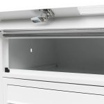 Terpo Samostoječi sklop 4 poštnih predalov, bel, 270 × 513 × 1500 mm, pocinkano jeklo Fasada, vrata, ograja