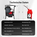 Terpo Samozasesalna črpalka za dizel 230 V, 600 W, 40 l/min, visoko ohišje 340 × 210 × 425 mm Delavnica in orodje