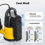 Terpo Potopna črpalka za umazano vodo 8000 l/h, 400 W – delci do Ø 35 mm