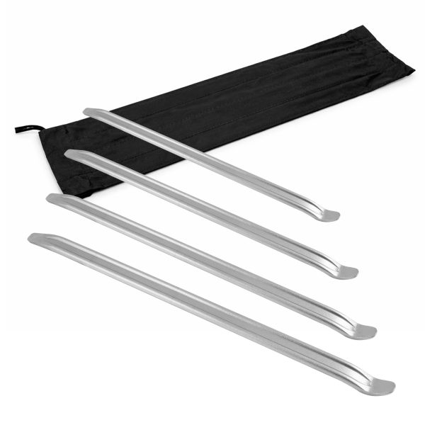 Terpo Set montirnih vzvodov za pnevmatike 4-delni, 300–600 mm, kromirano jeklo, s torbico
