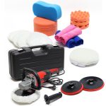 Terpo Set polirnega stroja za avtomobile 26 delov, 1500W, do 3000 vrt/min, s kovčkom – krožni brušilnik z dodatno opremo