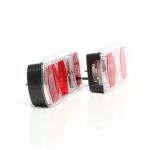 Terpo Set zadnjih luči za prikolico 2-delni s tulčnim priključkom T.2 – E4 homologirane luči 223x101x53 mm z osvetlitvijo tablice