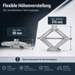 Terpo Škarjasta dvigalka 1 t iz jekla – dvig 90–315 mm za osebna vozila in terence