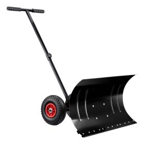 Terpo Snežni potiskalnik s kolesi 74 × 43 cm – jekleno rezilo
