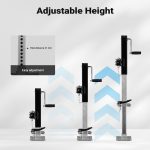 Terpo Stabilizacijska podporna noga za prikolico, nastavljiva 553–740 mm, cevni nosilec, nosilnost 900 kg