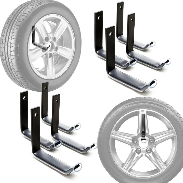 Terpo Stenski nosilec za pnevmatike za 8 pnevmatik, 106x20x102 mm, jeklo, do 25 kg na nosilec