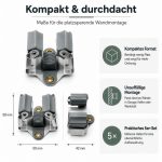 Terpo Stenski nosilec za orodje – komplet 5 jeklenih držal s sponkami
