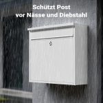 Terpo Stenski poštni nabiralnik V13 z zaščitno loputo, bel Fasada, vrata, ograja