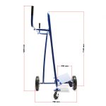 Terpo Štirikolesni voziček za plošče 300 kg, 840 × 680 × 1300 mm, 2 × Ø 245 × 59 mm in 2 × Ø 100 × 23 mm Delavnica in orodje