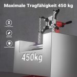 Terpo Stojalo za motor do 450 kg iz lakiranega jekla s kolesci – motorni dvižnik s 360° nagibno ploščo za menjalnike in motorje