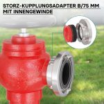 Terpo Storz fiksna spojka B 89 mm, notranji navoj 3 palce BSP, aluminij Požarna varnost