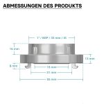 Terpo Storz fiksna spojka D 25 mm, notranji navoj 1 palec (32,89 mm), aluminij Požarna varnost