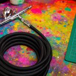 Terpo Tekstilna airbrush cev 3 m – notranji navoj 1/8″ in 1/4″ Airbrush