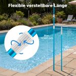 Terpo Teleskopska palica za čiščenje bazena 120–360 cm – priključek 28–30 mm