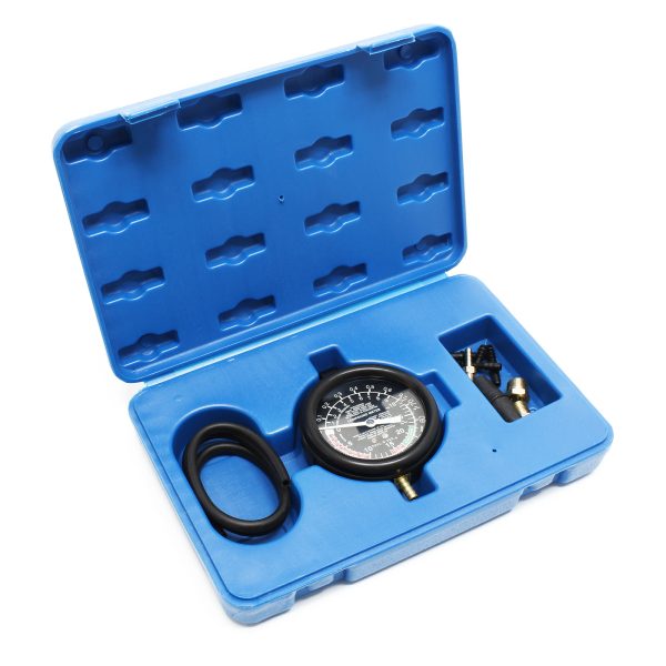 Terpo Tester podtlaka in bencinske črpalke do 10 PSI / 28" Hg, z manometrom in kovčkom