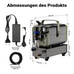 Terpo Tihi airbrush kompresor HS-679F z rezervoarjem 1,5 l – 28 l/min Airbrush