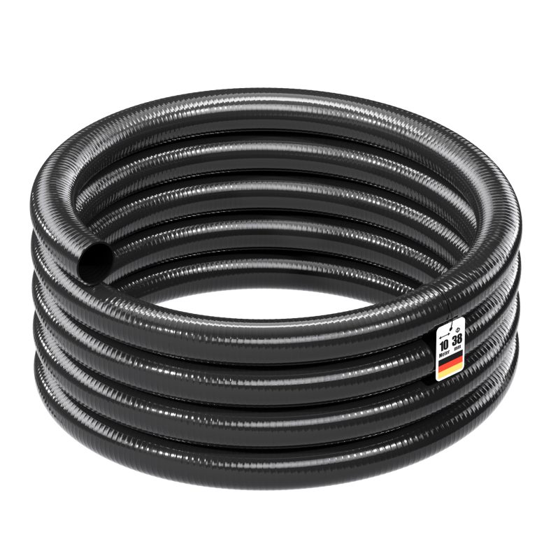 Terpo Tlačna in sesalna cev Ø 38 mm, 10 m – črn ojačan PVC
