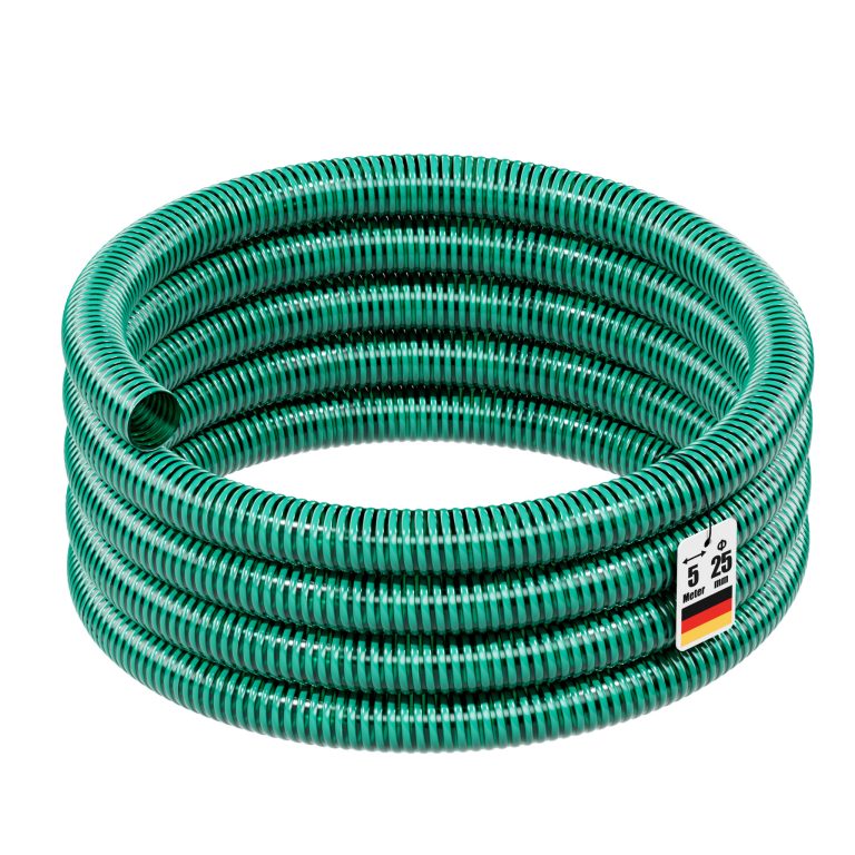 Terpo Tlačna in sesalna cev Ø 25 mm, 5 m – zelena PVC cev, tlak 7 bar