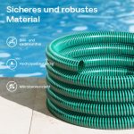 Terpo Tlačna in sesalna cev Ø 50 mm, 10 m – zelena PVC cev, tlak 5 bar