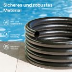 Terpo Tlačna in sesalna cev Ø 32 mm, 5 m – črn ojačan PVC, tlak 5 bar