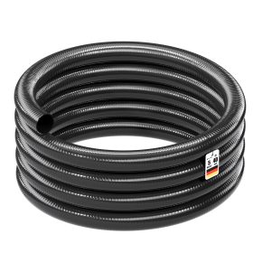 Terpo Tlačna in sesalna cev Ø 40 mm, 5 m – črn ojačan PVC, tlak 5 bar