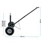 Terpo Ročni voziček za premikanje prikolice 270 kg s sklopko Ø 50 mm, 2 koles Prikolice
