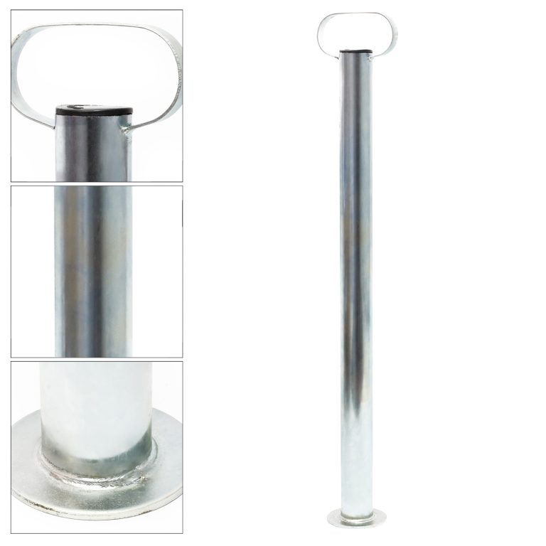 Terpo Pocinkana podporna noga za prikolico Ø 48 mm, dolžina 745 mm, z ročajem Prikolice