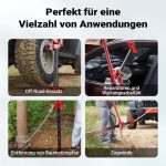 Terpo Transportni komplet farm dvigalke 3000 kg z nosilcem za rezervno kolo – dvigalka s 76 cm višine dviga za prostorsko varčno shranjevanje
