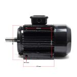 Terpo Trifazni elektromotor 400 V 3 kW (4 KM), 2-polni, 2840 vrt/min, aluminijasto navitje, oblika B3 Motorji in pogoni