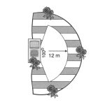 Terpo Ultrazvočni odganjalnik mačk do 125 m² – doseg 12 m, kot 100°