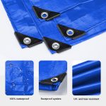 Terpo Univerzalna ponjava 3x2m, modra, vodoodporna, UV odporna, aluminijasta očesa