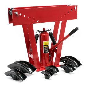 Terpo Upogibni stroj – Mere: 630 x 540 x 170 mm, Oblike upogibanja: DN15 Ø 21,3 mm (1/2"), DN20 Ø 26,9 mm (3/4"), DN25 Ø 33,7 mm (1"), DN32 Ø 42,4 mm (1 1/4"), DN40 Ø 48,3 mm (1 1/2"), DN50 Ø 60,3 mm (2") Delavnica in orodje