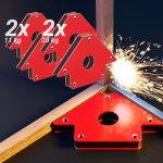 Terpo Varilni magnet 11 kg in 20 kg – komplet 4 kosov, koti 45°, 90° in 135° Varjenje in lotanje
