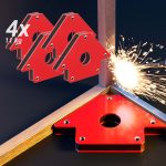 Terpo Varilni magnet 11 kg – komplet 4 kosov, koti 45°, 90° in 135° Varjenje in lotanje