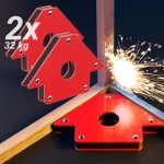 Terpo Varilni magnet 32 kg – komplet 2 kosov, koti 45°, 90° in 135° Varjenje in lotanje