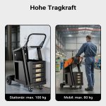 Terpo Varilni voziček s 4 predali, nosilnost 100 kg, jeklo Varjenje in lotanje